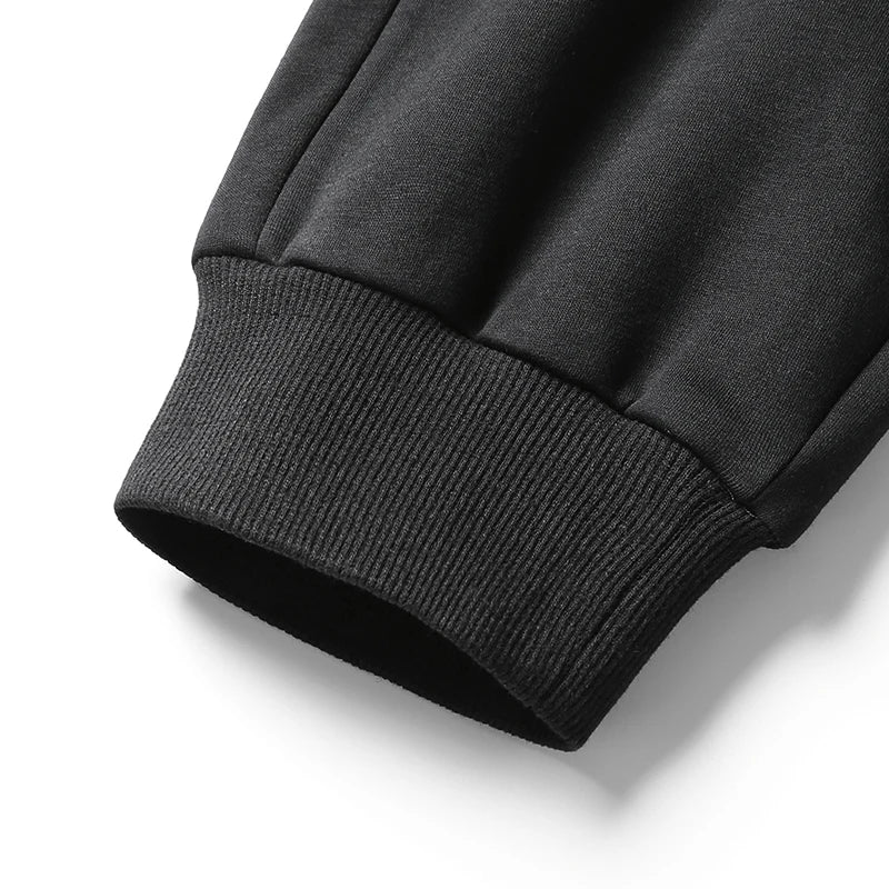 Men Joggers Cotton Warm Plus Size Pants Winter Fleece Lined Thick Warm Sports Pants Outdoor Loose Long Thicken Fleece Sweatpants