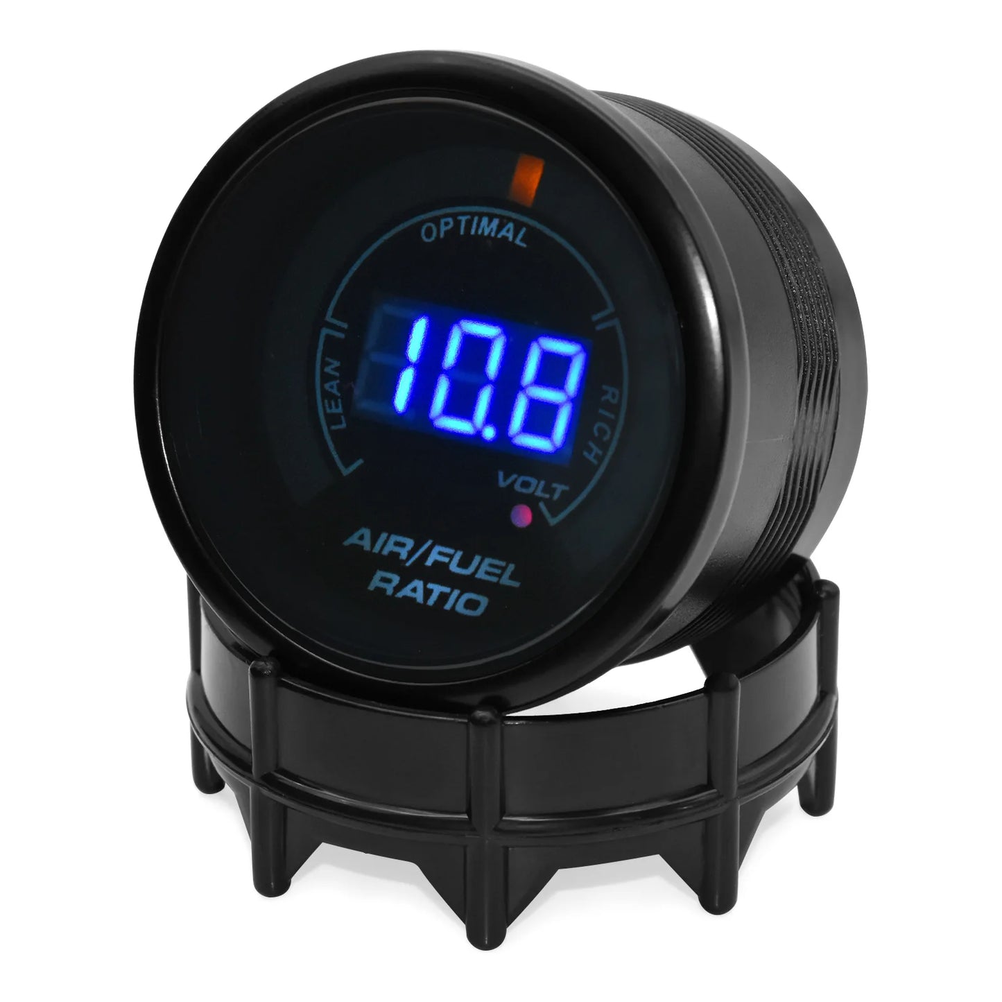 AD 52mm Air Fuel Ratio Gauge Voltmeter AFR Meter 2 In 1 Gauge with Narrowband O2 Oxygen Sensor Car Gauge Fit For 12V Racing Car