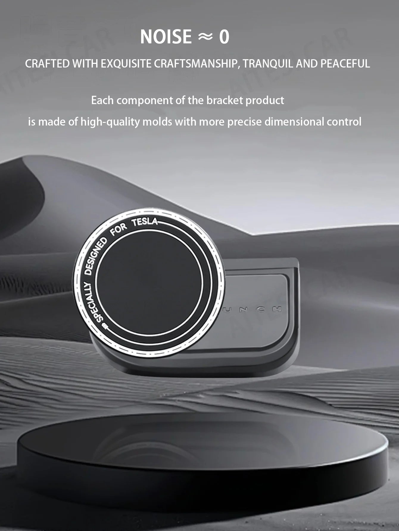 Base Magnetic Phone Holder For Tesla Model YL/Y Juniper 2025 Model 3 Highland 2024 + ABS Rotatable Bracket Non-Shaking Car Mount
