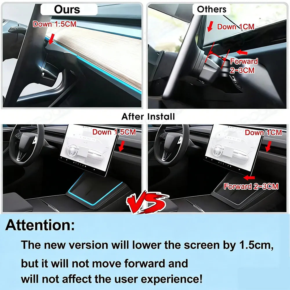 For Tesla Model Y Juniper 2025 Car GPS Navigation Adjustment Holder For Model 3 Highland 2024 Central Control Screen Rotation