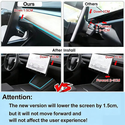 For Tesla Model Y Juniper 2025 Car GPS Navigation Adjustment Holder For Model 3 Highland 2024 Central Control Screen Rotation