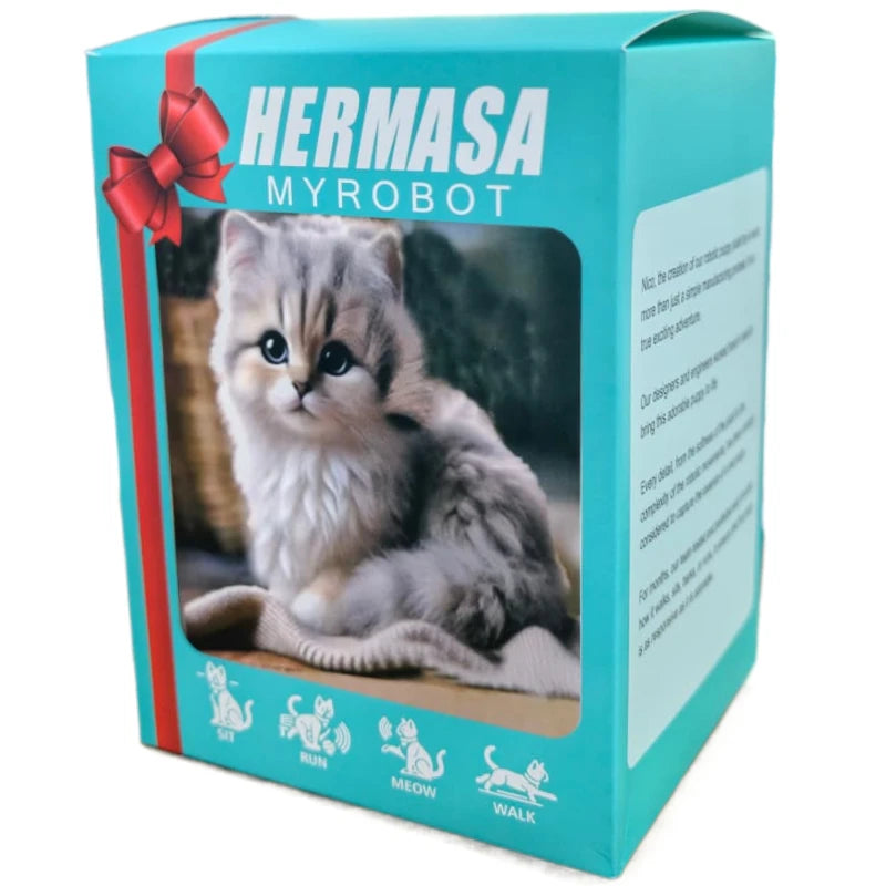 Electric Walking Meowing Cat Toy - Realistic Plush Pet That Runs, 2026 Cute Gift for Kids Electronic Toys Bebes