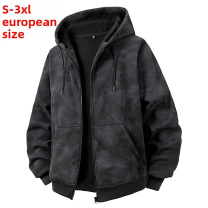 Man Hoodie Autumn European-Size Jacket Hooded Sweatshirt Men'S Spring And Autumn Top Women'S Bag Fishing Blouse Zip-Up