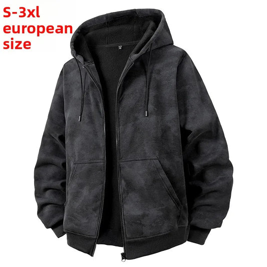 Man Hoodie Autumn European-Size Jacket Hooded Sweatshirt Men'S Spring And Autumn Top Women'S Bag Fishing Blouse Zip-Up