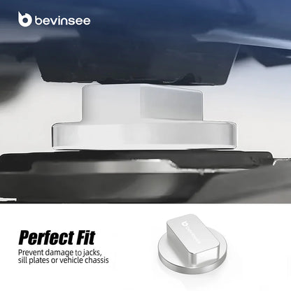 BEVINSEE Aluminum Floor Jack Pad Adapter for BMW F10 F11 F20 F22 F30 F31 F32 F33 F36 F40 G30 G20 E92 E91 E87 E46 E39 X5 E70/F15