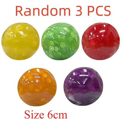 New Product Fruit Smoothie Extrusion Sound Control Series Plastic Decompression Toy Fruit Sugar Smoothie Ball To Relieve Anxiety