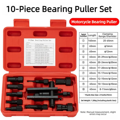 10Pcs 8-25MM Blind Internal Bearing Removal Tool Two Jaw Inner Insert Motorcycle Bearing Disassembly Tool Set