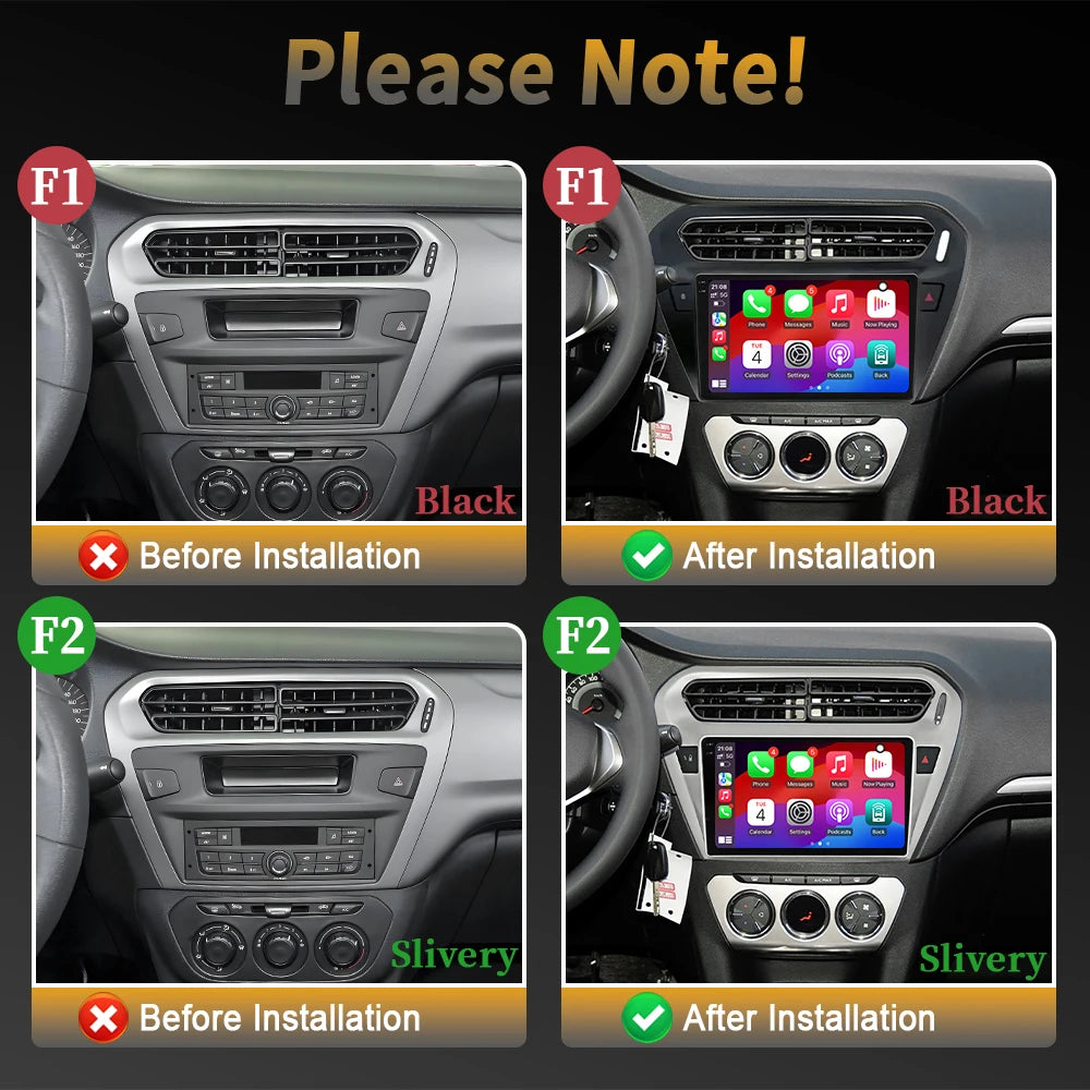 9" Car Radio For Peugeot 301 Citroen Elysee 2013-2018 Android 16 Wireless BT Carplay Multimedia Navigation Touch 2K QLED Screen