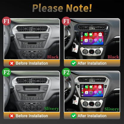 9" Car Radio For Peugeot 301 Citroen Elysee 2013-2018 Android 16 Wireless BT Carplay Multimedia Navigation Touch 2K QLED Screen
