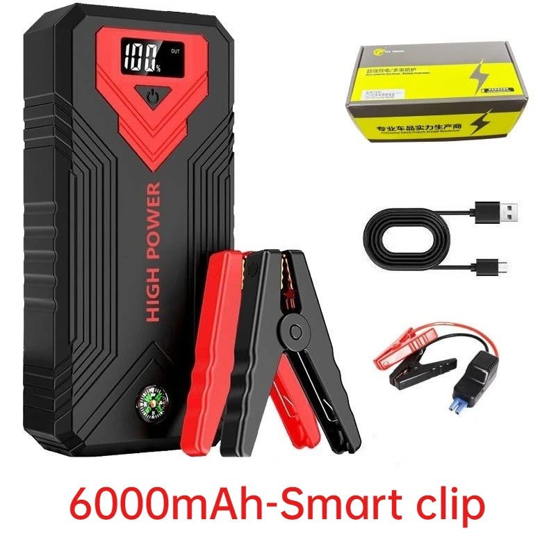 SUKIN Portable Jump Starter Power Station with LED Light&USB Port.12V Large Capacity Car Battery Starter with Lithium Battery