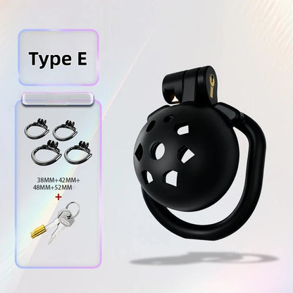 Male Chastity Cage Resin Breathable Design Secure Lock Anti Removal Discreet Device Adjustable Ring Personal Wellness Adult Toy