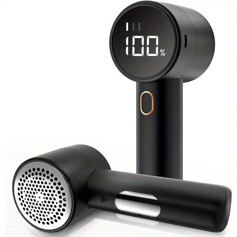 USB Rechargeable Fabric Shaver LED Display 6-Blade Electric Lint Remover Sweater Defuzzer Portable Clothes Fuzz Trimmer