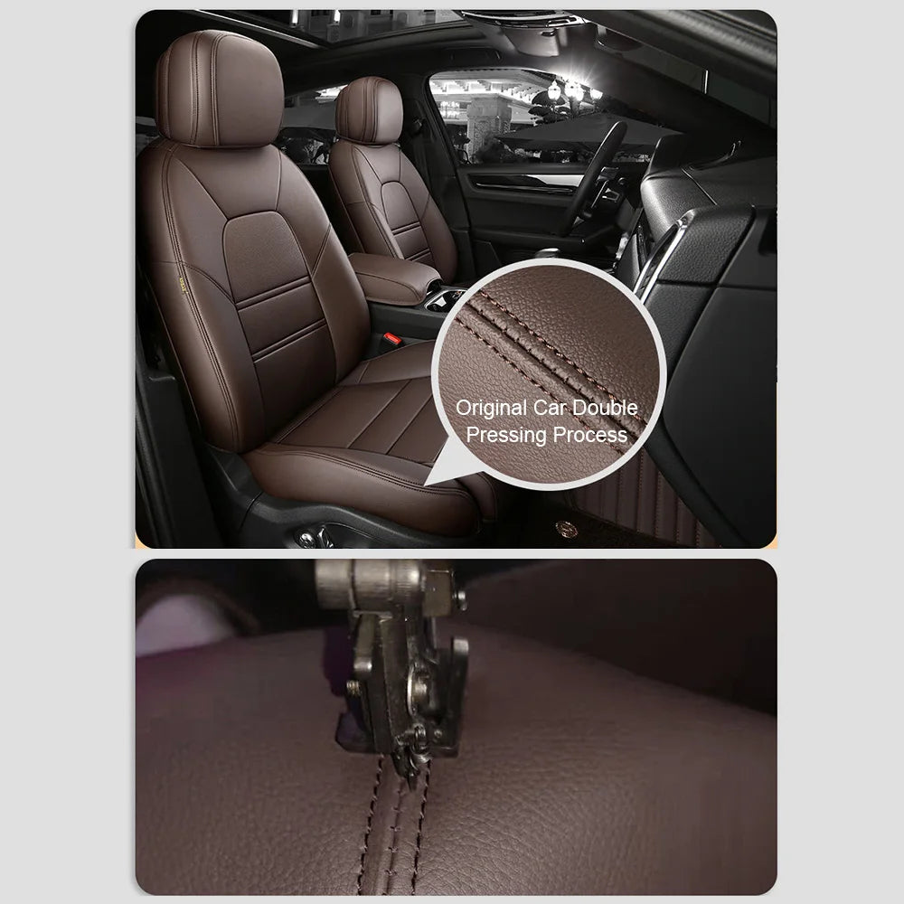 For Audi Q7 4L 2006 2007 2008 2009 2010 2011 2012 2013 2014 2015 Nappa Leather Custom Car Seat Covers Set Protector Accessories