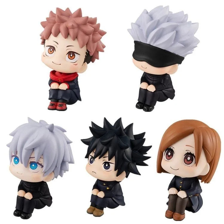 8cm Cute Anime Jujutsu Kaisen Figure Itadori Yuji Gojo Satori Fushiguro Megumi Kugisaki Kawaii Toy Car Decoration PVC Model Gift