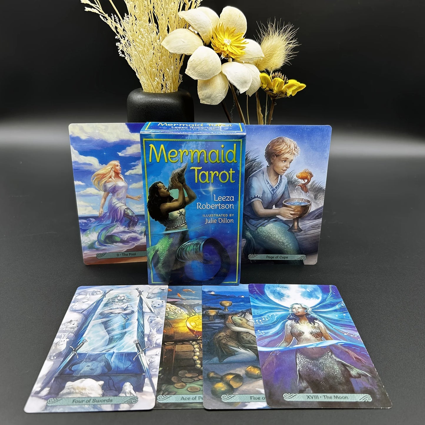 Mermaid Tarot Card Deck，With Beginner's Guide，High Quality Fortune Telling Oracle Cards，Board Games for Party Entertainment and