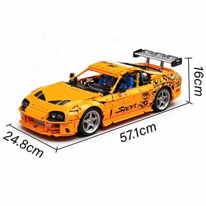 1:8 4508Pcs Classic Super Sports Car Building Blocks A80 Racing Car Model Bricks Desktop Ornament Toys Adult Gifts Boys