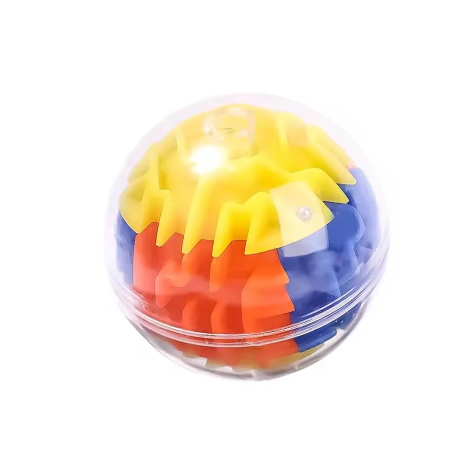 Kids Puzzle Educational Toys Transparent 3D Walking Bead Three-dimensional Maze Pinball Pressure Relief Mini Round Maze Toy