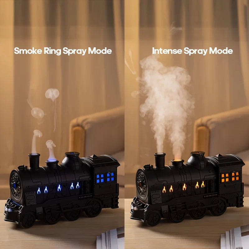 2025 NEW Mini Train Shape Essential Oil Diffuser with Light Cool Mist Air Humidifier Aromatherapy Diffuser for Home Office