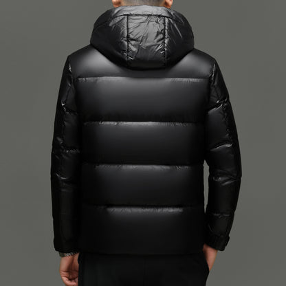 Real Good 90% White  Duck Down Parkas Coat 2025 Winter Men Thermal Warm Hooded Jacket Trendy Bright Color Duck Down Puffer Coat