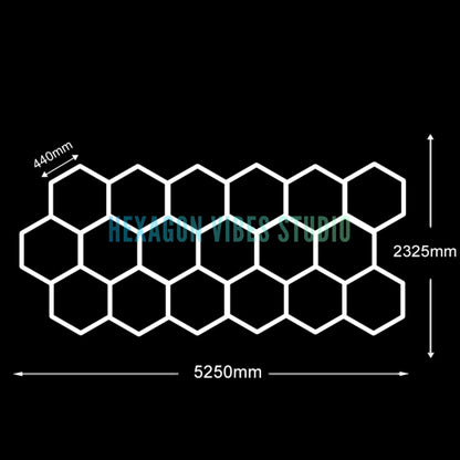 Garage Hexagon LED Light 50000H 6500K Ultra Bright for Home Gym Barbershop Car Detailing Bar Basement Workshop Ceiling Lighting