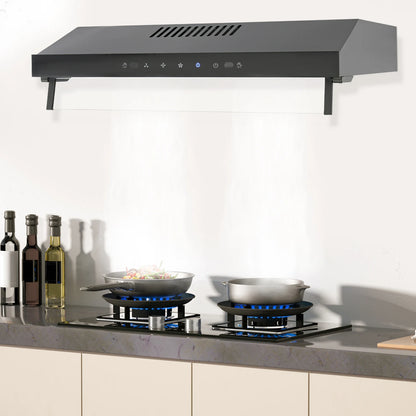 Dual Motor Kitchen under Cabinet Range Hood 900CFM US Standard 59.8*33.5cm/23.54*13.19in with LED Lights And Adjustable Wind Speed