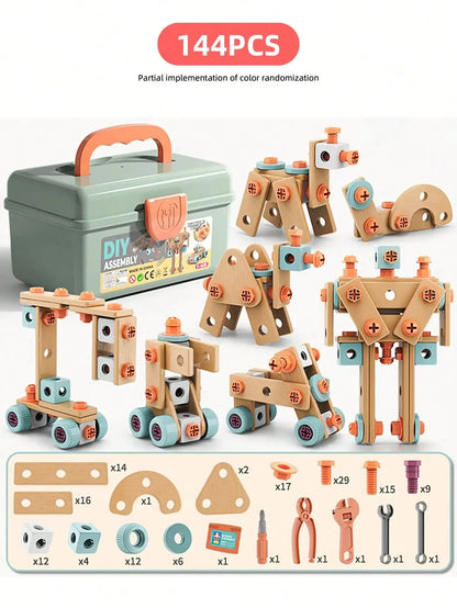 Kids Tool Set Toys DIY Nut Assembly Pretend Play Repair Construction Tool Kit for Toddlers Educational Toys Boys Girls Xmas Gift