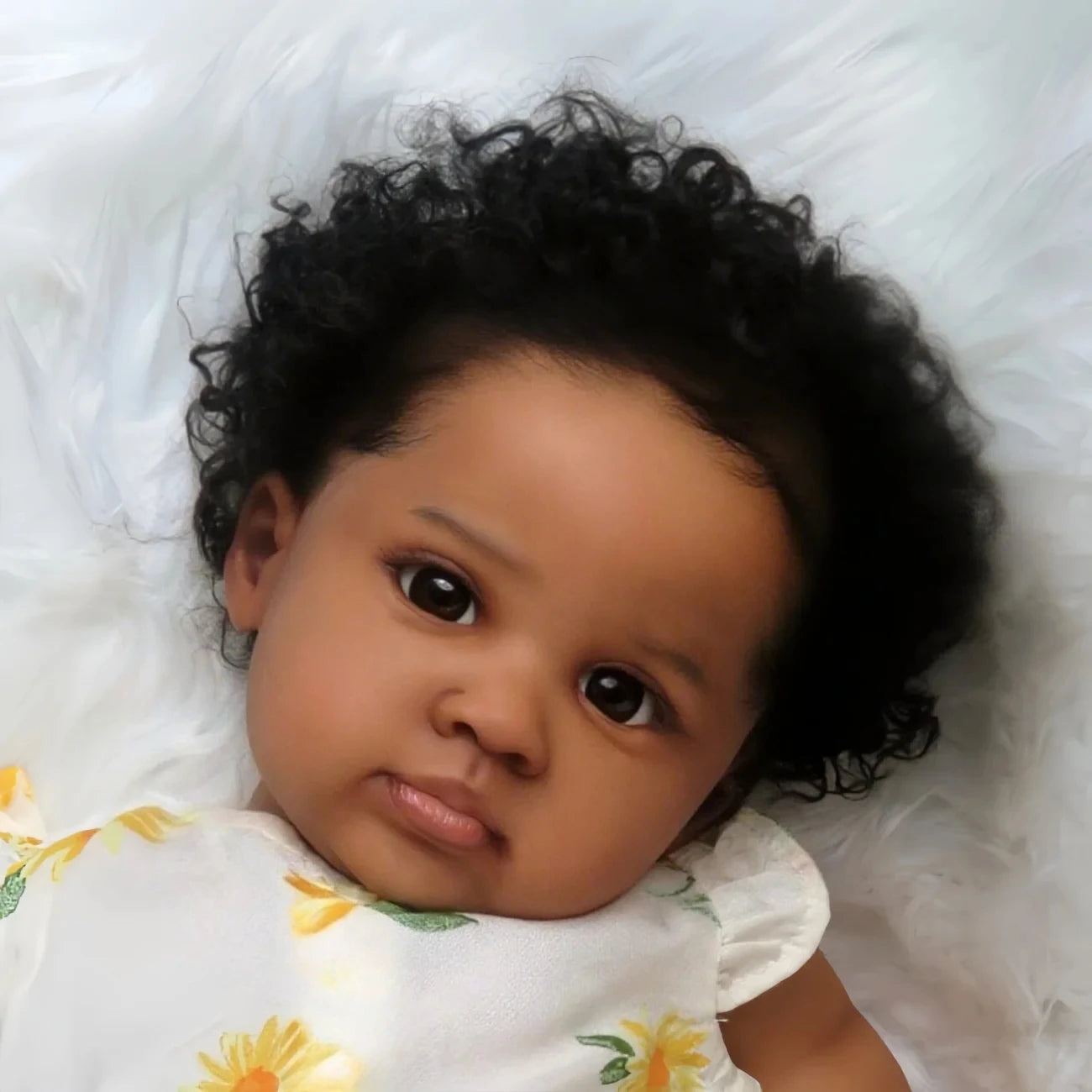 BZDOLL Cloth Body 50 CM 20 INCH  Lifelike Black Skin Reborn Baby Doll Lifelike Play House Bedtime Toy Birthday Gift For Kids