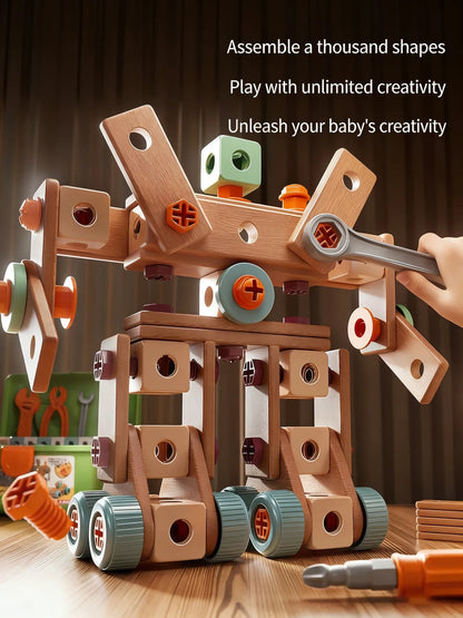 Kids Tool Set Toys DIY Nut Assembly Pretend Play Repair Construction Tool Kit for Toddlers Educational Toys Boys Girls Xmas Gift