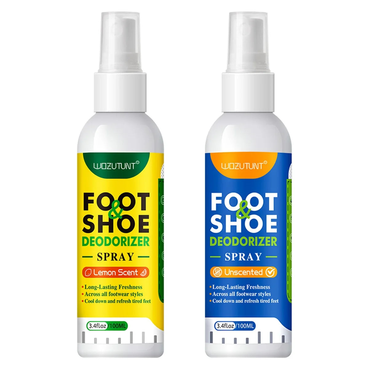 100ml Foot Shoes Deodorizer Spray Lemon Perfume Feet Shock Odor Nemesis Deodorant Removal Antibacterial Refresh Stink Freshener