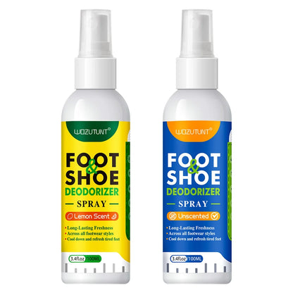 100ml Foot Shoes Deodorizer Spray Lemon Perfume Feet Shock Odor Nemesis Deodorant Removal Antibacterial Refresh Stink Freshener