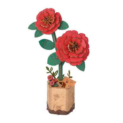ROKR 3D Wooden Puzzle Flowers Bouquet Wooden Bloom Craft Model Kits Eternal Flowers Romantic Gift for Birthday Mother's Day