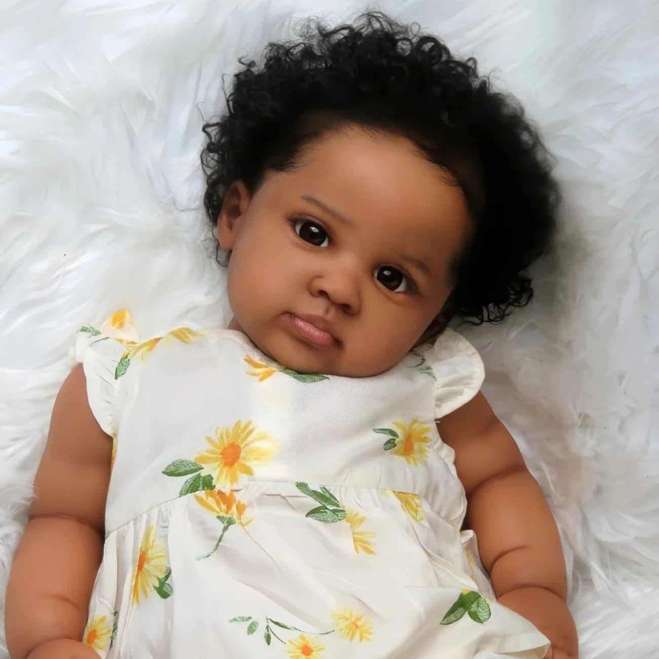 BZDOLL Cloth Body 50 CM 20 INCH  Lifelike Black Skin Reborn Baby Doll Lifelike Play House Bedtime Toy Birthday Gift For Kids