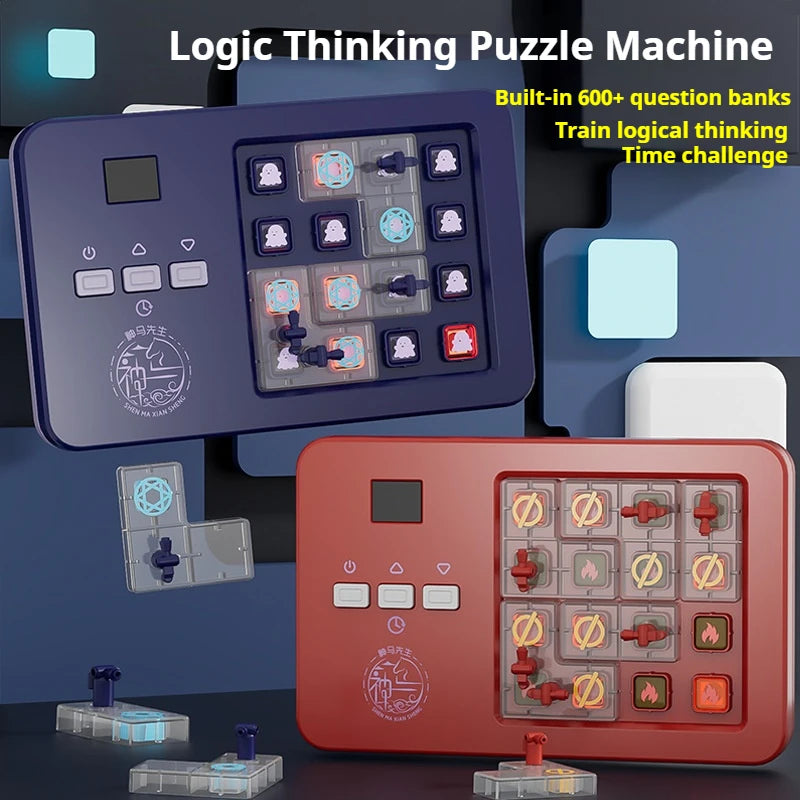 Electronic Puzzle Machine with 600+ Levels Smart Logical Thinking Three Modes Brain Teaser Toys for Children Easter Gift for Kid