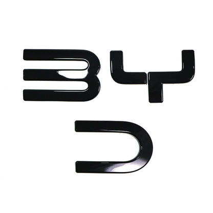 BYD Shark 6 3Pcs ABS Black Special & Limited Edition 3D Car Body Badge Sticker Front Grille Emblem Decal Car Accessories