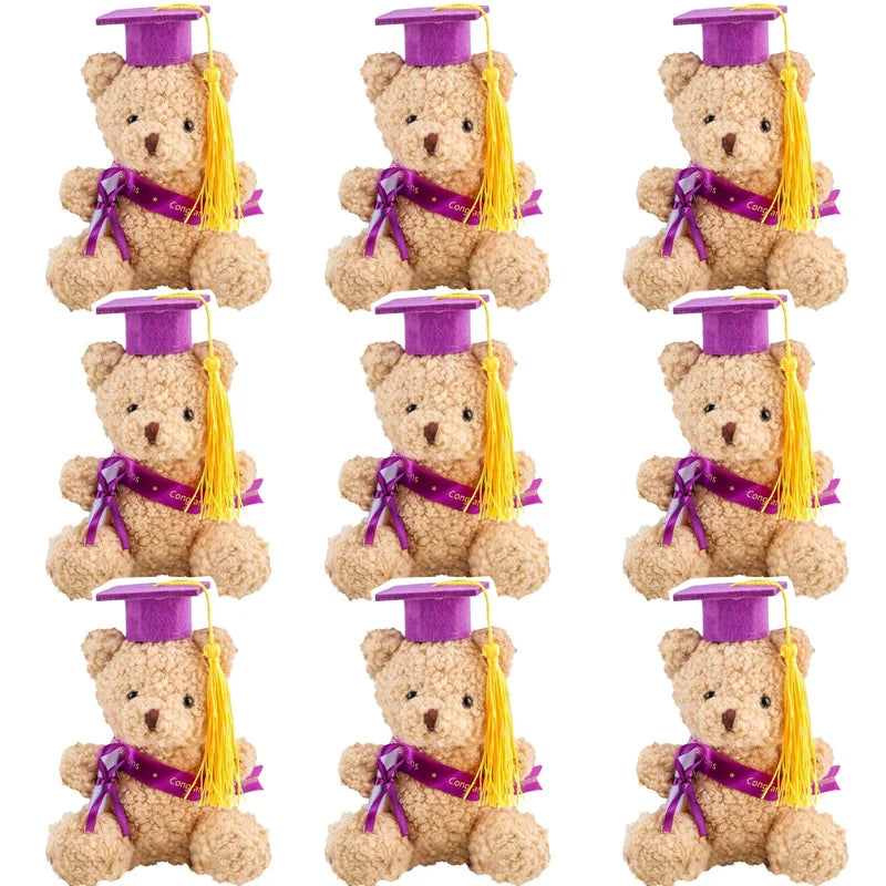 Mini Graduation Bears Bulk Small Graduation Stuffed Animals 4‘' Plush Bear with Diploma Class of 2026 Prom Party Decor Gifts