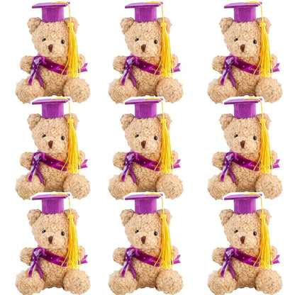 Mini Graduation Bears Bulk Small Graduation Stuffed Animals 4‘' Plush Bear with Diploma Class of 2026 Prom Party Decor Gifts