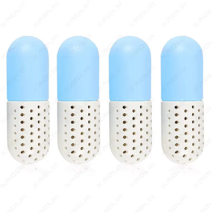 4/2pcs Deodorizer Shoe Closet Steriliser Eliminator Drawer Air Purifying Smell Remover Capsule Shape Moisture Absorber Dryer Bal