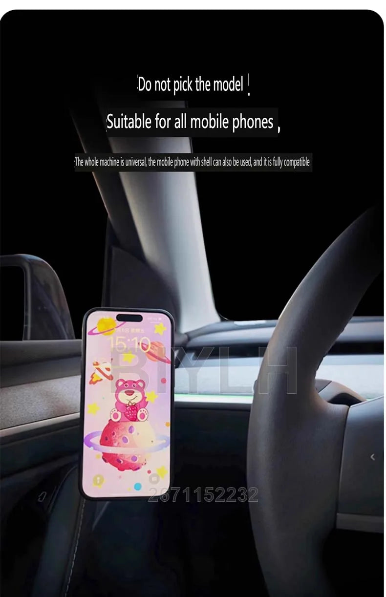 Car Metal Mobile Phone Holder For Tesla MODEL Y Model 3 Highland 2025 Powerful Magnetic Door Side Mobile Phone Holder Accessorie