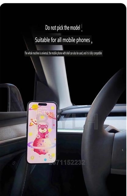 Car Metal Mobile Phone Holder For Tesla MODEL Y Model 3 Highland 2025 Powerful Magnetic Door Side Mobile Phone Holder Accessorie