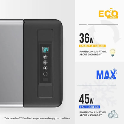 12 Refrigerator 12V Car Fridge 23 Quart Portable Freezer Compressor Cooler 12/24V DC 110~240V AC for