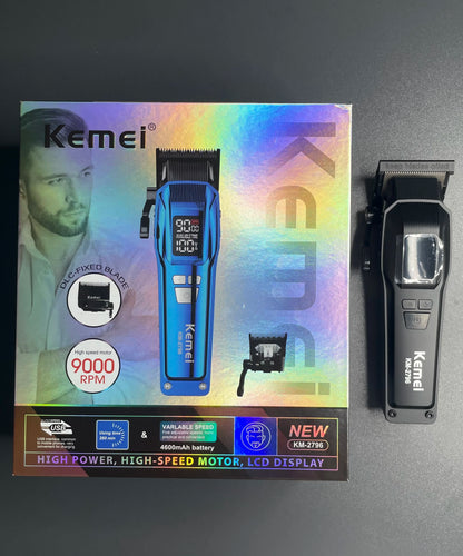 KEMEI Hair Trimmers Clippers Professional Cordless 4600mah Lasting Rechargeable Hair Trimmers Clippers km-2796