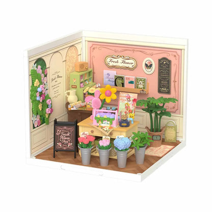 Robotime Rolife 3D Puzzle Model Super Store Series Lovely Pink Bedroom Plastic DIY Miniature House Kit Building Blocks Kits