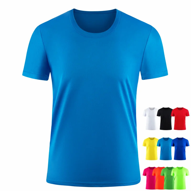 Quick-Drying Breathable Sports T Shirt Custom Logo Embroidery Printed Personal Group Design Photo Summer Men And Women Tops