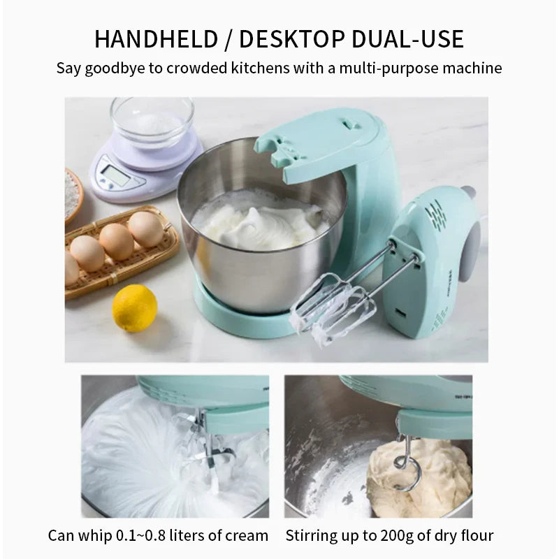 2026 Electric Egg Beater Desktop High Power Hand-Held Stirring for Baking And Whipped Cream Household Kitchen Appliance
