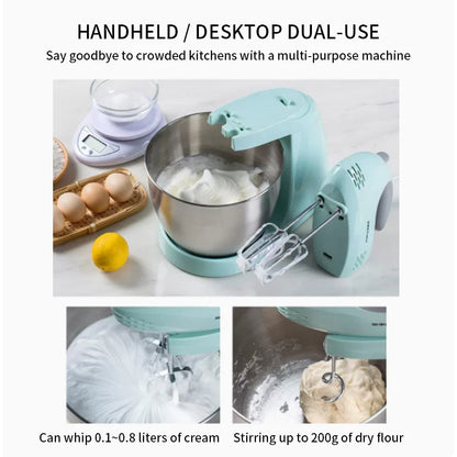 2026 Electric Egg Beater Desktop High Power Hand-Held Stirring for Baking And Whipped Cream Household Kitchen Appliance