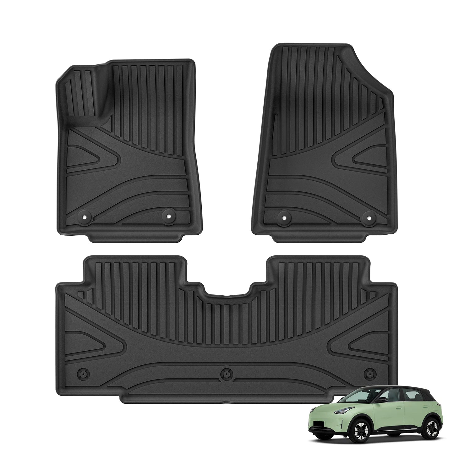 Smabee Left Drive for Geely Xingyuan/EX2 2025 2026 TPE 3D Car Floor Mats Cargo Liner Trunk Pad Black Waterproof Accessories
