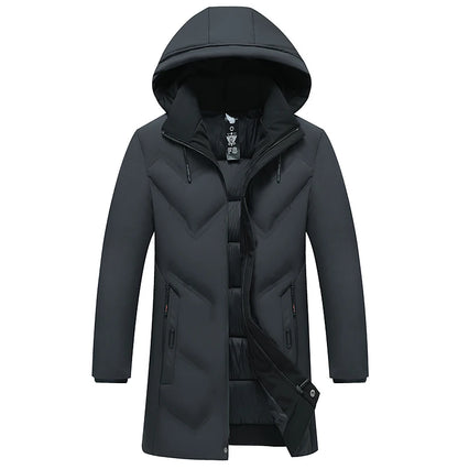 Top Grade Designer New Brand Men Parka Jacket Thick Casual Fashion Windbreaker Hooded Bubble Coats Long Mens Clothes 2025