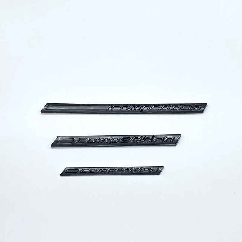 Car Trunk Emblem Badge Sticker Decals 3D ABS Glossy Black COMPETITION Logo Rear For M1 M3 M4 M5 M6 X1M X3M X4M X5M X6M