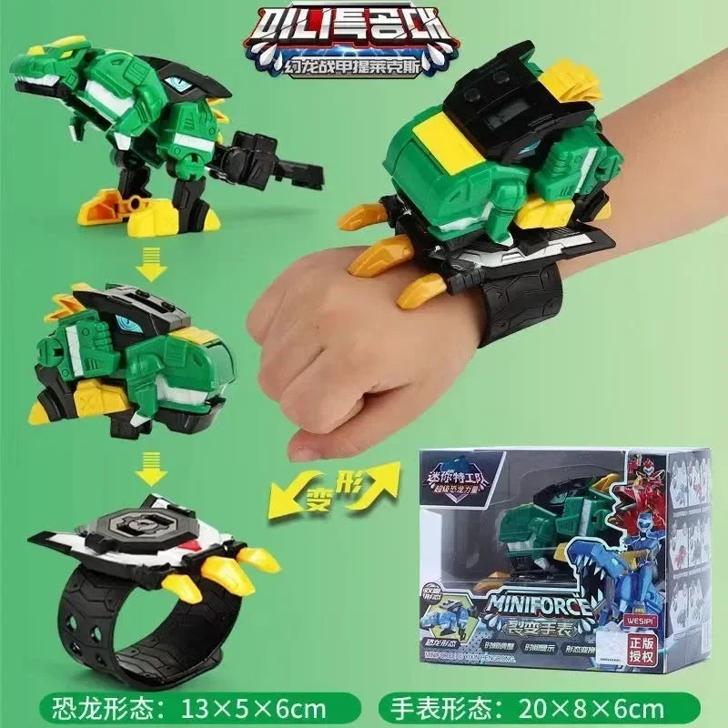 Miniforce X Watch Toy Super Dinosaur Power Mecha Deformation Robot Favorite Toy Gift Of Children Mini Secret Servic Movable Deco