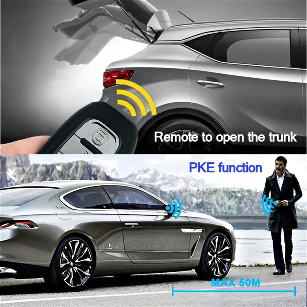 Car Smart Key Starter Alarm Bluetooth Autostart Set Auto Start Stop Push Button Keyless Entry System Skit Automotive Accessories